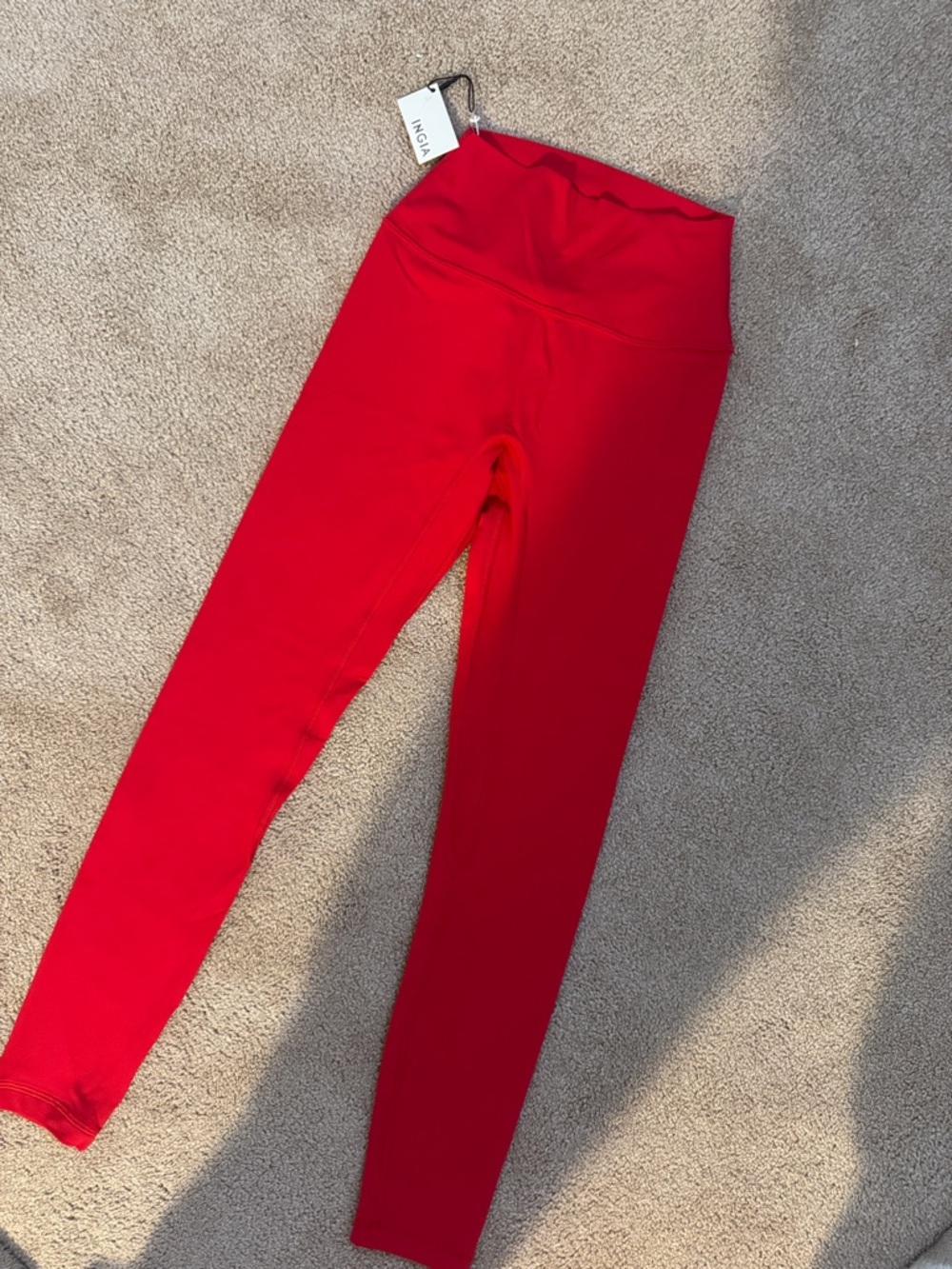 Red High-Waist Women’s Leggings